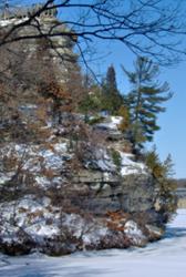 Eagle Cliff of Starved Rock State Park during the winter. || Photo courtesy of Starved Rock Foundation